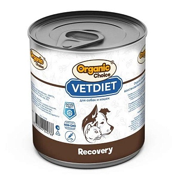 Organic Сhoice VET Recovery для собак и кошек восстановительная диета 12х340г купить 