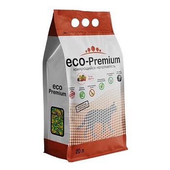 Наполнитель ECO-Premium Комкующийся Тутти-фрутти 20л купить 