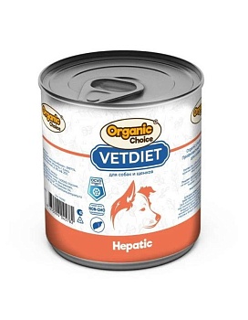 Organic Сhoice VET Hepatic для собак и щенков профилактика болезней печени 12х340г купить  зоотовары для животных