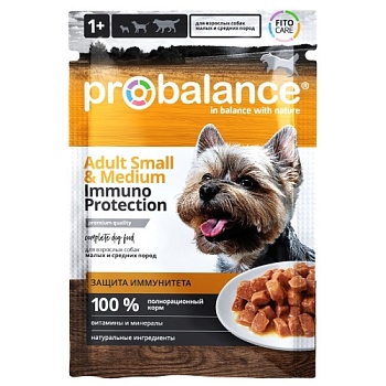 ProBalance Adult Small & Medium Immuno Protection консервы для собак малых и средних пород 25х85гр купить 