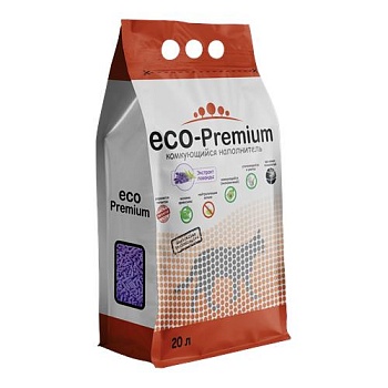 Наполнитель ECO-Premium Комкующийся Лаванда 20л купить 