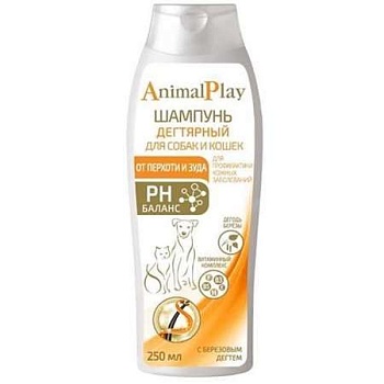 Animal Play-Дегтярный универсальный шампунь для собак и кошек 250 мл купить 