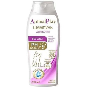 Animal Play-Шампунь "Без слез" с витаминами и экстрактом календулы для котят 250 мл (12) AP05-00080 купить 