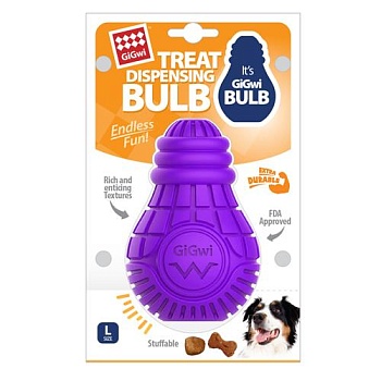 GiGwi BULB RUBBER Игрушка для собак Резиновая лампочка 12 см купить 