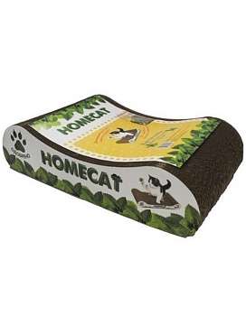 HOMECAT Когтеточка Мятная волна малая 41*24*10 см (гофрокартон) купить  зоотовары для животных