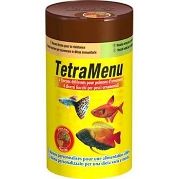 TETRA Menu Основной корм для аквариумных рыб 4 различных вида корма в одной упаковке 250мл. купить 