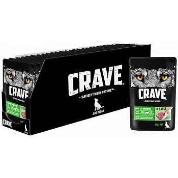 CRAVE Корм консервированный для собак Ягненок в соусе 28х85г купить 