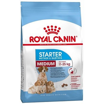 ROYAL CANIN Medium Starter корм для средних пород щенков до 2-х месяцев, беременных и кормящих сук 4кг купить 