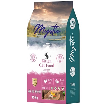 Mystic Kitten Cat Food Chicken сухой корм для котят с курицей 15кг купить 