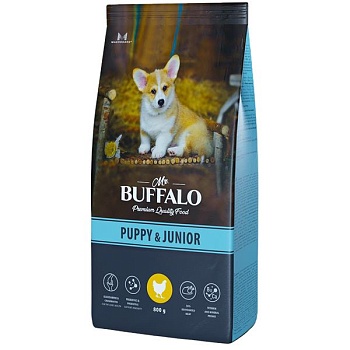 Mr.Buffalo PUPPY & JUNIOR сухой корм для щенков и юниоров с курицей 800г купить 