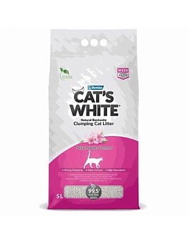 Наполнитель Cat's White Baby Powder комкующийся с ароматом детской присыпки 5л купить  зоотовары для животных