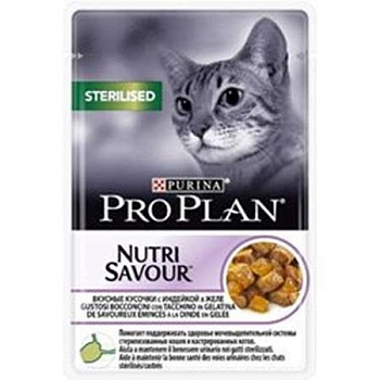 Pro Plan Nutri Savour Adult Консервы для Стерилизованных Кошек с Индейкой в желе 85гр купить 