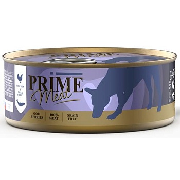 PRIME MEAT консервы для собак Курица с тунцом филе в желе 325гр купить 