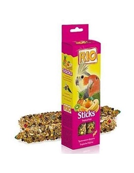 РИО Палочки для средних попугаев с тропическими фруктами 2х75 г купить  зоотовары для животных