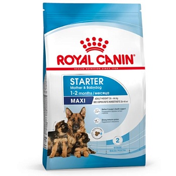 ROYAL CANIN MAXI STARTER корм для щенков крупных пород до 2-х месяцев, беременных и кормящих сук 4кг купить 