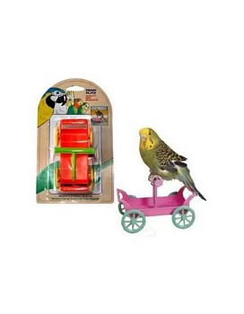 PENN-PLAX Игрушка для птиц ТЕЛЕЖКА С ЖЕРДОЧКОЙ купить  зоотовары для животных