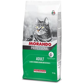 Morando Professional Gatto Сухой корм для взрослых кошек Микс с овощами 15кг купить 