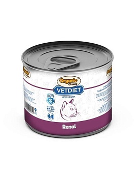 Organic Сhoice VET Renal для кошек профилактика болезней почек 12х240г купить  зоотовары для животных