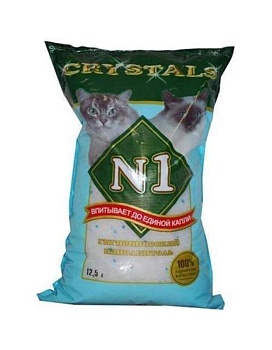 №1 Crystals Силикагелевый наполнитель для кошек 12,5л купить  зоотовары для животных