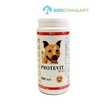 Polidex Протевит Плюс- Стимулирует Рост Мышечной Ткани, Повышает Выносливость Собаки 500таб купить 