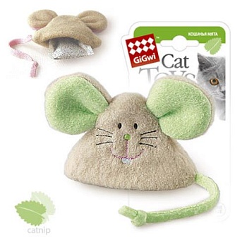 Gigwi 75041 Игрушка для Кошек Мышка с Кошачьей Мятой купить 
