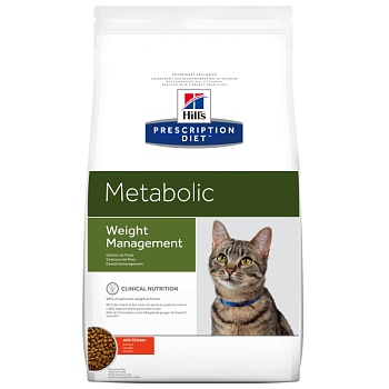 Hills сухой для кошек Metabolic полноценный диетический рацион при коррекции веса 8кг купить 