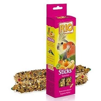 РИО Палочки для средних попугаев с тропическими фруктами 2х75 г купить 