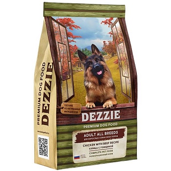 DEZZIE Adult Dog Сухой корм для взрослых собак Курица с Говядиной 3кг купить 