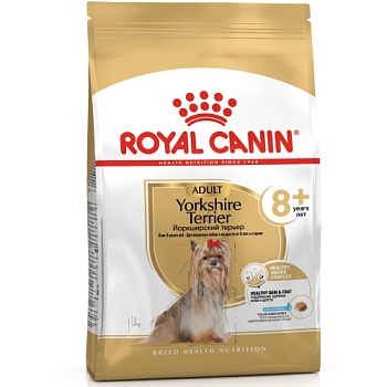 ROYAL CANIN YORKSHIRE TERRIER ADULT 8+ сухой корм для собак породы йоркширский терьер в возрасте от 8 лет 1,5кг купить 