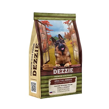 DEZZIE Adult Dog Сухой корм для взрослых собак Курица с Говядиной 15кг купить 