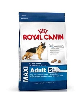 Royal Canin Maxi Adult 5+ Корм для Стареющих Собак Крупных Пород от 5 Лет и Старше 15кг купить  зоотовары для животных