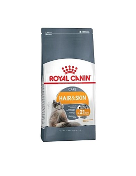 ROYAL CANIN HAIR & SKIN CARE сухой корм для взрослых кошек для поддержания здоровья кожи и шерсти 10кг купить  зоотовары для животных