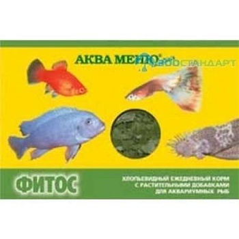 Аква Меню Фитос ежедневный корм для рыб с растительными добавками купить 
