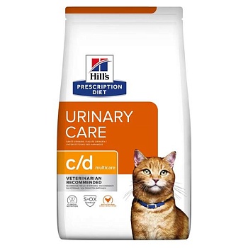 Hills Prescription Diet c/d Urinary Care сухой корм для кошек для лечения и профилактики мочекаменной болезни курица 3кг купить 