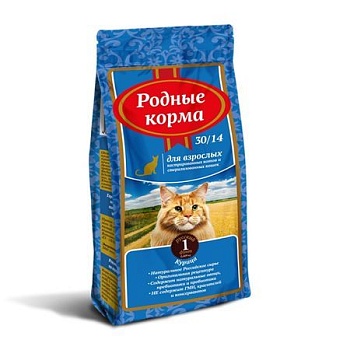 РОДНЫЕ КОРМА сухой корм для взрослых стерилизованных кошек 400г купить 