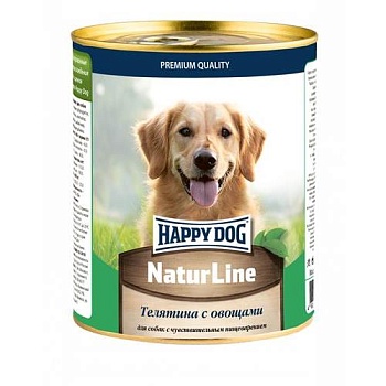 HAPPY DOG Natur Line консервы для собак телятина с овощами 970гр купить 