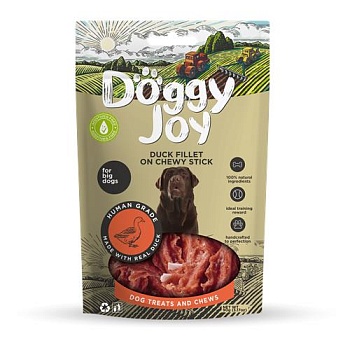 Doggy Joy Лакомство для собак крупных пород из мяса утки "Филе утки на жевательной палочке" 90г купить 