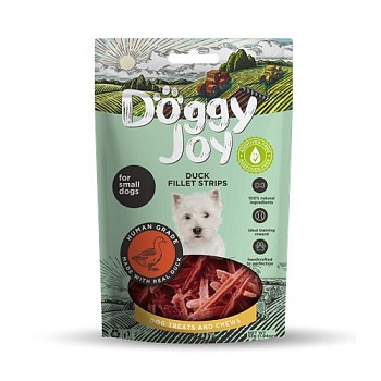 Doggy Joy Лакомство для собак мелких пород из мяса утки "Полоски из утиного филе" 55г купить 