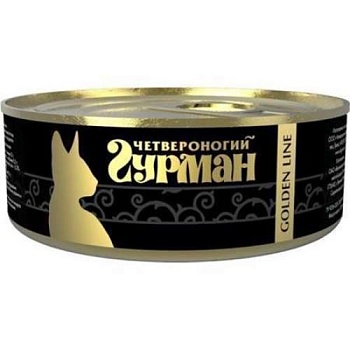 Четвероногий Гурман Золотая Линия для Cобак Кролик Натуральный в Желе 24х100г купить  зоотовары для животных