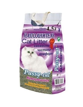 Наполнитель для кошек Пусси-Кет Комкующийся 3х4,5л купить  зоотовары для животных