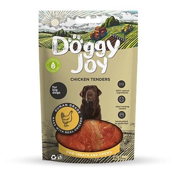 Doggy Joy Лакомство для собак крупных пород из мяса курицы "Нарезка куриного филе" 90г купить 