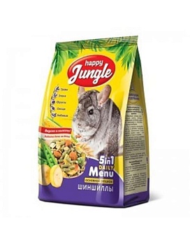 HAPPY JUNGLE Корм для шиншилл 900гр купить  зоотовары для животных