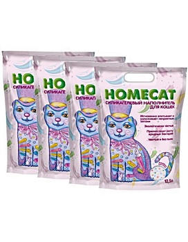 HOMECAT Волшебные кристаллы силикагелевый наполнитель для кошачьих туалетов 4х12,5л купить  зоотовары для животных