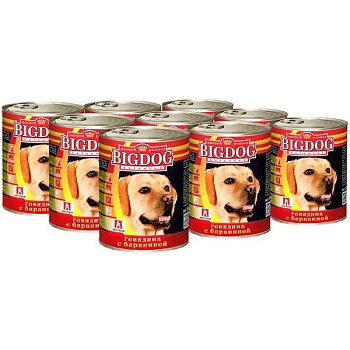 ЗООГУРМАН BIG DOG консервы для собак Говядина с бараниной 9х850гр купить 