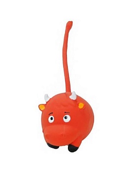 HOMEPET Игрушка для собак Бычок с длинным хвостом с пищалкой латекс 21см PCC75738 купить  зоотовары для животных