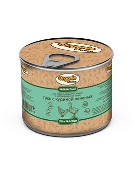 Organic Сhoice консервы для стерилизованных кошек и кастрированных котов гусь с куриной печенью 12х240г купить  зоотовары для животных