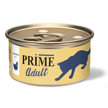 PRIME MEAT паштет для кошек Курица 24х75гр купить 