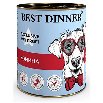 Best Dinner Exclusive Vet Profi Gastro Intestinal для собак Конина 340г купить 