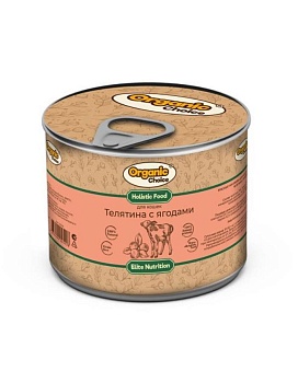 Organic Сhoice консервы для кошек телятина с ягодами 12х240г купить  зоотовары для животных