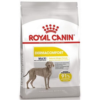 ROYAL CANIN Maxi Dermacomfort Корм для собак крупных пород склонных к кожным раздражениям и зуду 10кг купить 